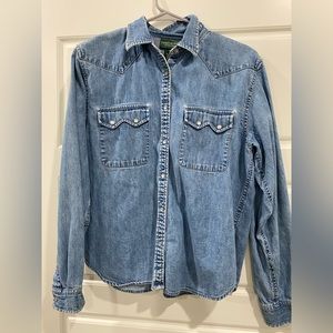 Ralph Lauren Vintage Denim Shirt Size Medium